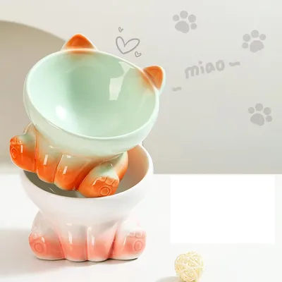 UAMLY Gamelle pour chat en céramique dégradée