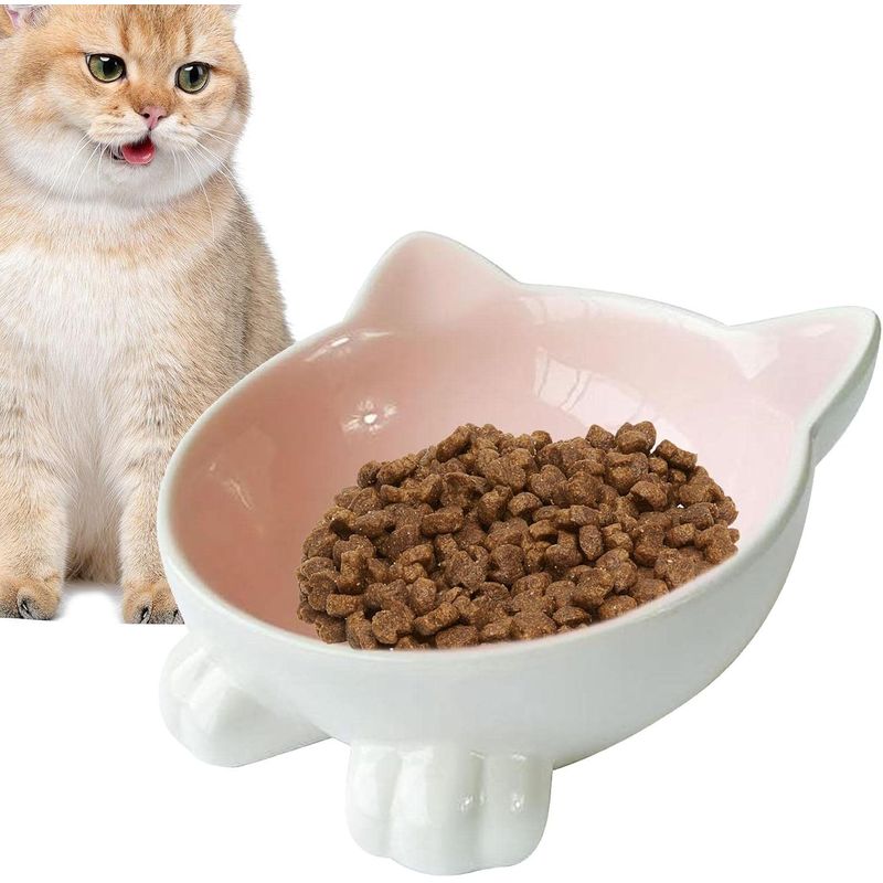 UAMLY Gamelle pour chat à ouverture inclinée