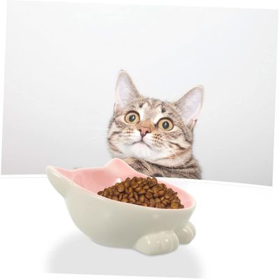 UAMLY Gamelle pour chat à ouverture inclinée