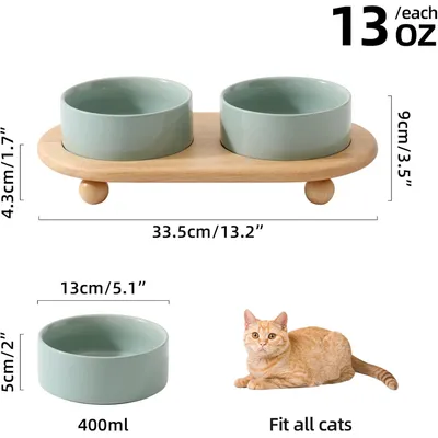 UAMLY Gamelle surélevée en céramique pour nourriture et eau pour chat
