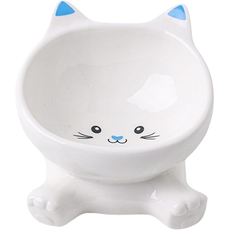 UAMLY Gamelle surélevée inclinée en céramique pour chat