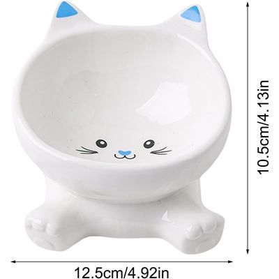 UAMLY Gamelle surélevée inclinée en céramique pour chat
