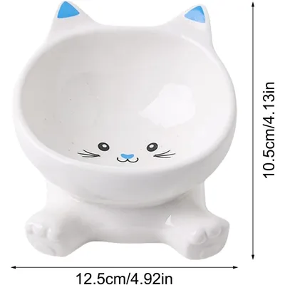 UAMLY Gamelle surélevée inclinée en céramique pour chat