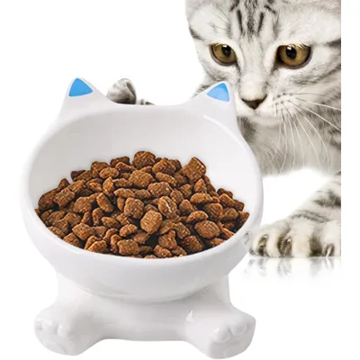 UAMLY Gamelle surélevée inclinée en céramique pour chat
