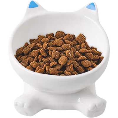 UAMLY Gamelle surélevée inclinée en céramique pour chat