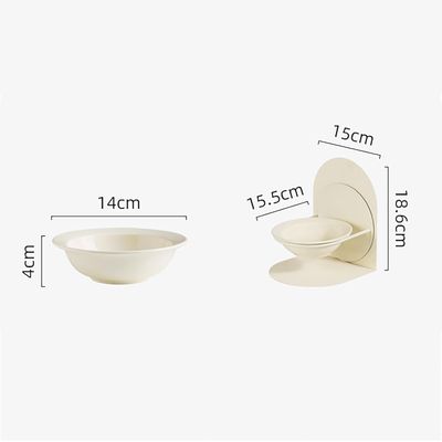 UAMLY Gamelle pour chat en céramique avec support en métal