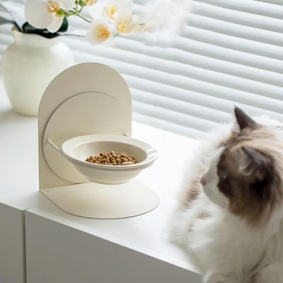 UAMLY Gamelle pour chat en céramique avec support en métal