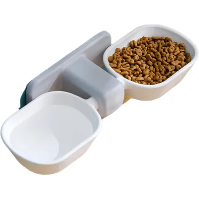 UAMLY Fixation murale gamelles surélevées pour chat