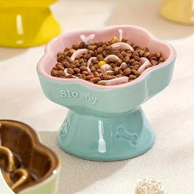 UAMLY Gamelle Slow Food en forme de fleur pour chat