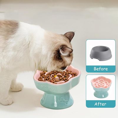 UAMLY Comedero para gatos con forma de flor de Slow Food