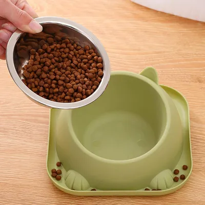 UAMLY Gamelle pour chat avec ouverture inclinée