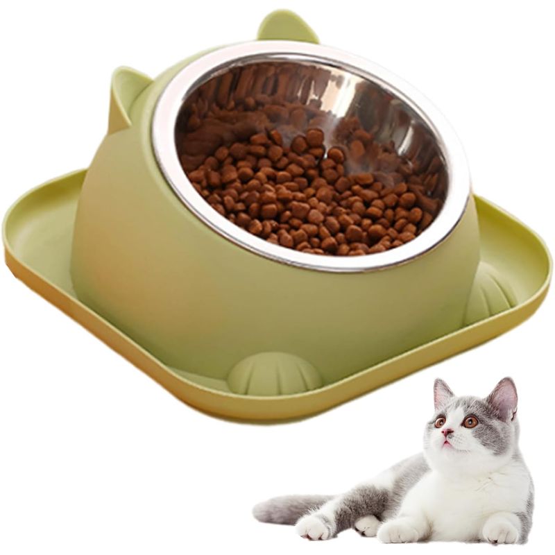 UAMLY Gamelle pour chat avec ouverture inclinée