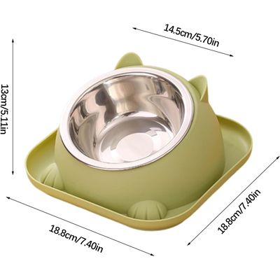 UAMLY Comedero para gatos con abertura en ángulo