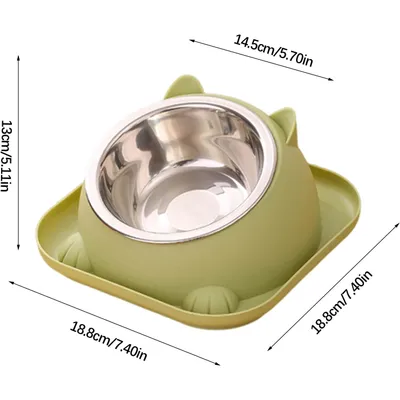 UAMLY Comedero para gatos con abertura en ángulo