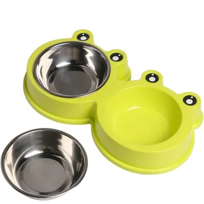 UAMLY Gamelles doubles pour chats en acier inoxydable