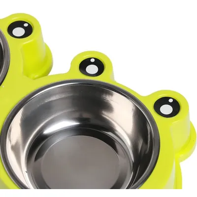 UAMLY Gamelles doubles pour chats en acier inoxydable