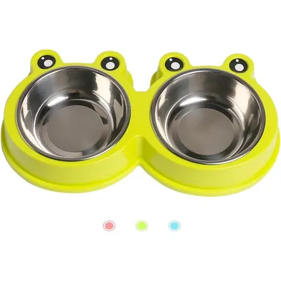 UAMLY Gamelles doubles pour chats en acier inoxydable