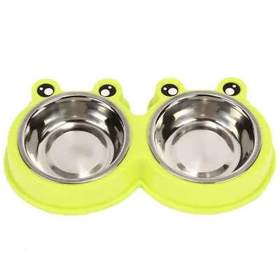 UAMLY Gamelles doubles pour chats en acier inoxydable UAMLY Gamelles doubles pour chats en acier inoxydable