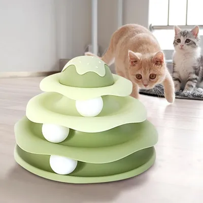 UAMLY Jouet de piste à 3 niveaux pour chat