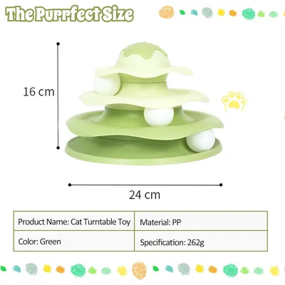 UAMLY Jouet de piste à 3 niveaux pour chat