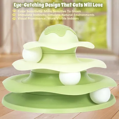 UAMLY Jouet de piste à 3 niveaux pour chat