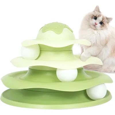 UAMLY Jouet de piste à 3 niveaux pour chat
