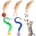 UAMLY Balle Rebondissante Chat, avec Plumes