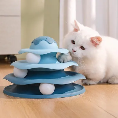 UAMLY Jouet de piste à 3 niveaux pour chat