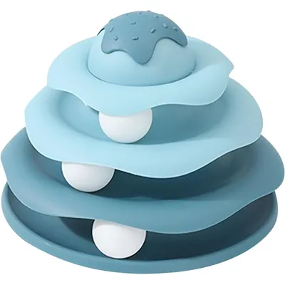 UAMLY Jouet de piste à 3 niveaux pour chat