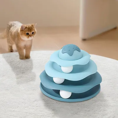 UAMLY Jouet de piste à 3 niveaux pour chat