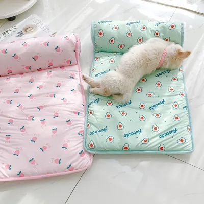 UAMLY Lit rafraîchissant pour animaux de compagnie, avec oreiller