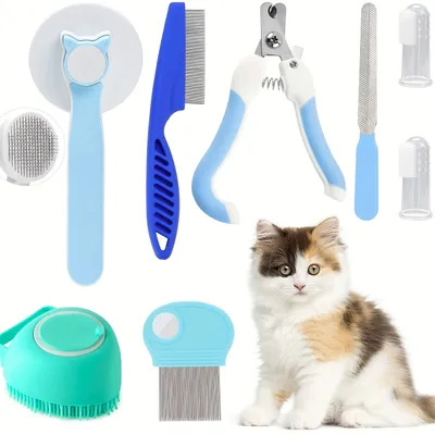 UAMLY Ensemble de brosses de beauté pour chat