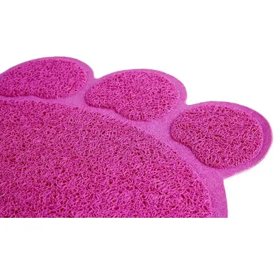 UAMLY Alfombrilla para arenero de gatos - Alfombrilla de PVC con forma pata