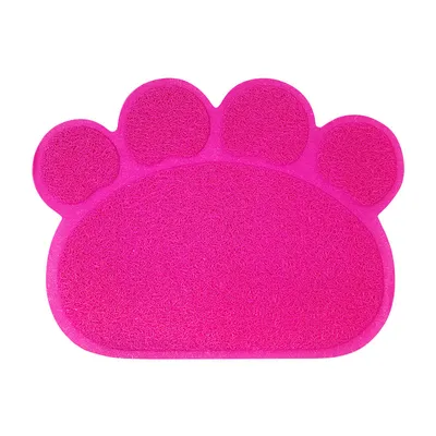 UAMLY Alfombrilla para arenero de gatos - Alfombrilla de PVC con forma pata