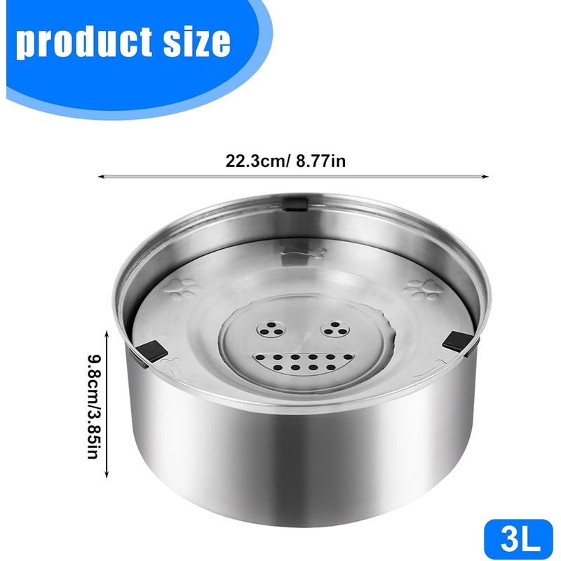 UAMLY Gamelle d'eau pour chien sans bavure