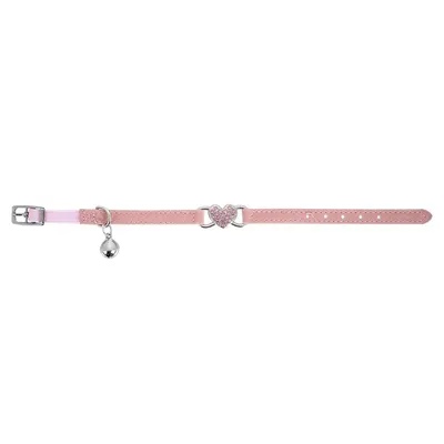 UAMLY Collier pour chat en strass en forme de cœur