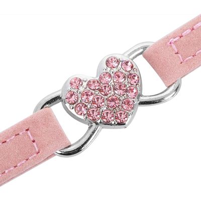UAMLY Collar para gato con pedrería en forma de corazón