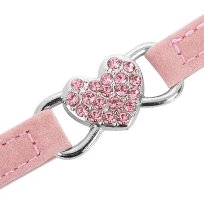 UAMLY Collier pour chat en strass en forme de cœur