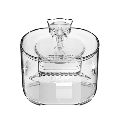 UAMLY Fontaine à eau automatique transparente pour chat