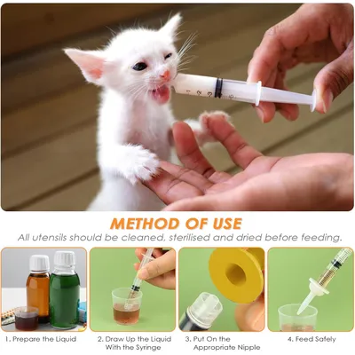 UAMLY Chaton Biberons d'allaitement, Seringues