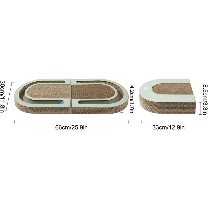 UAMLY Planche à gratter pliable pour chat avec balle
