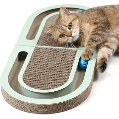 UAMLY Planche à gratter pliable pour chat avec balle
