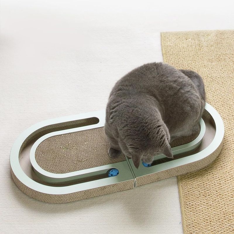 UAMLY Planche à gratter pliable pour chat avec balle