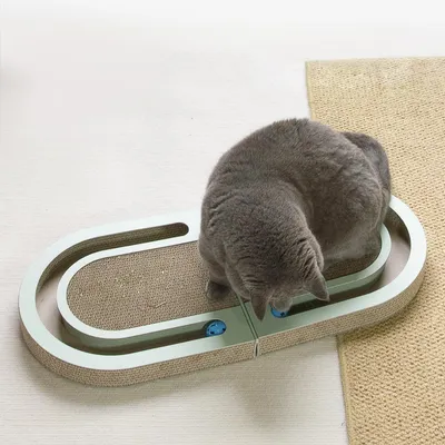 UAMLY Planche à gratter pliable pour chat avec balle