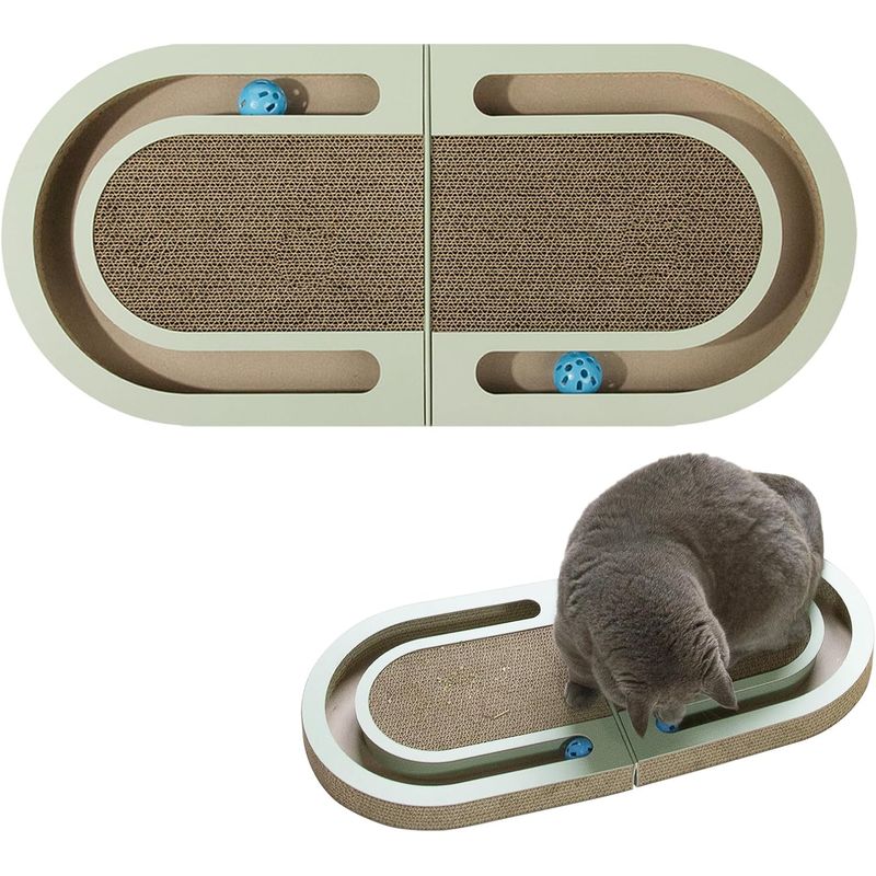 UAMLY Planche à gratter pliable pour chat avec balle