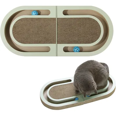 UAMLY Planche à gratter pliable pour chat avec balle