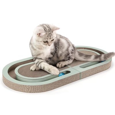 UAMLY Planche à gratter pliable pour chat avec balle