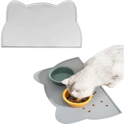 UAMLY Tapis antidérapant pour nourriture pour chat