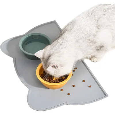 UAMLY Tapis antidérapant pour nourriture pour chat