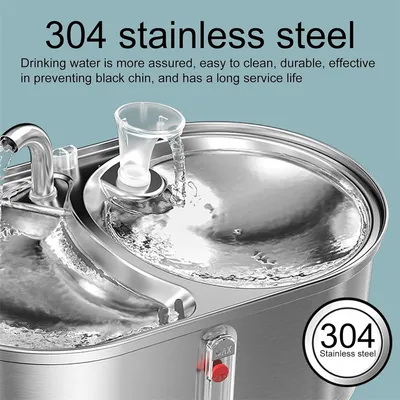 IntiMeg Fontaine à eau et mangeoire 2 en 1